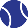 tennis ball icon line art blue